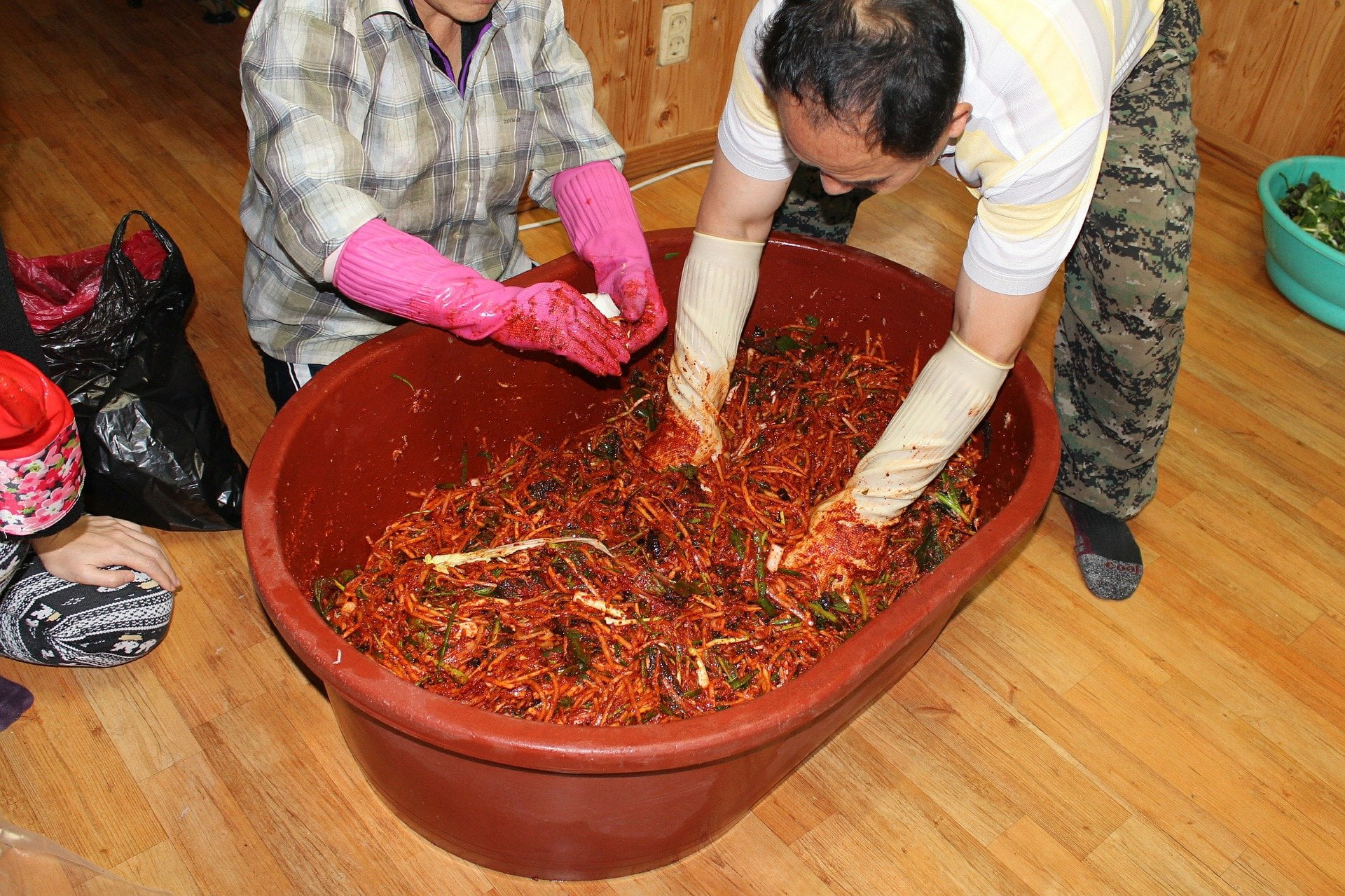 Making kimchi