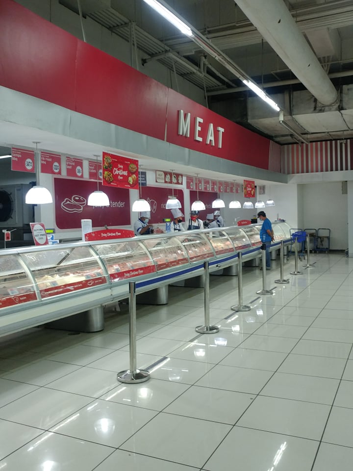 Food Safety At Christmas. Meat section at the supermarket