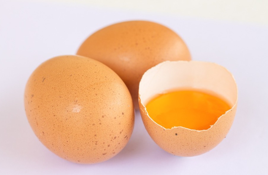 Egg yolk contains lecithin, which makes it a good emulsifying agent.